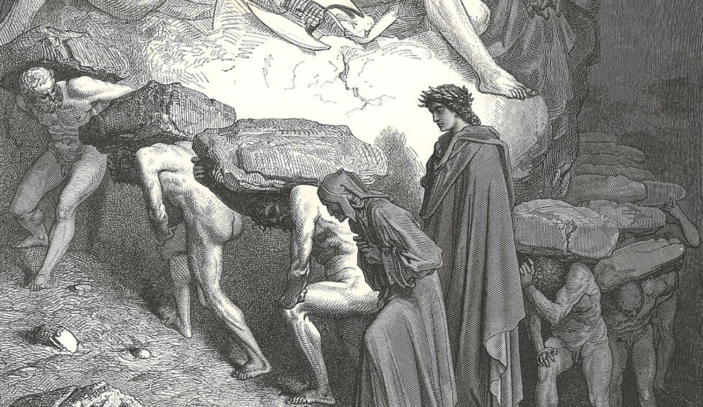 A detail from a print by Gustave Dore depicting Purgatory from the <em>Divine Comedy</em> by Dante Alighieri (Wikimedia Commons)
